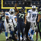 Michael Bennett, No. 72 of the Seattle Seahawks, during a game against the Detroit Lions in Seattle on Jan. 7, 2017 (Steve Dykes/Getty Images)